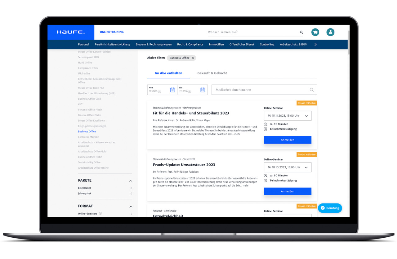 Online-Seminare: Bleiben Sie mit geringem Aufwand up-to-date Online-Seminare: Bleiben Sie mit geringem Aufwand up-to-date